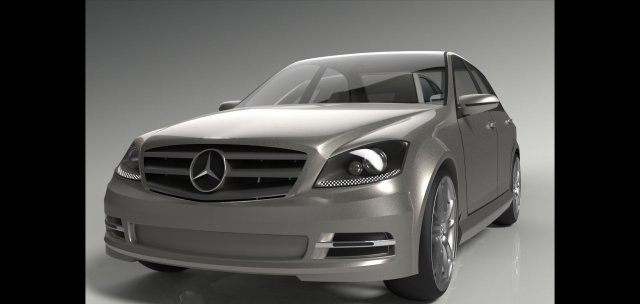 mercedes c class 3D 模型 .c4d .max .obj .3ds .fbx .stl .blend