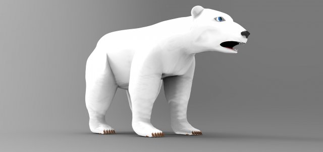 polarbear 3D-Modell .c4d .max .obj .3ds .fbx .stl .blend 