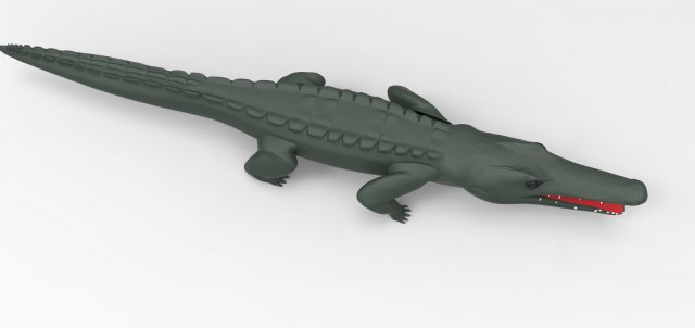 crocodile 3D Modell .c4d .max .obj .3ds .fbx .stl .blend