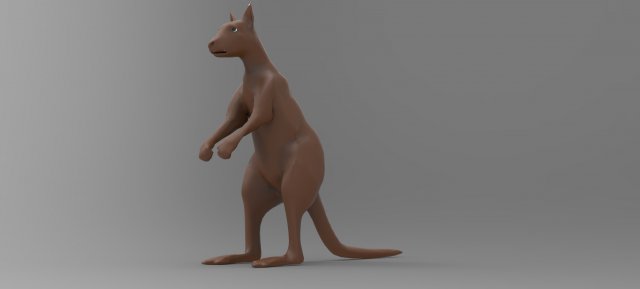 kangaroo 3D Model .c4d .max .obj .3ds .fbx .stl .blend 
