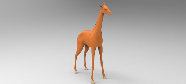 giraffe 3D Model .c4d .max .obj .3ds .fbx .stl .blend 