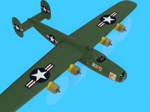 b 24 bomber 3D Model