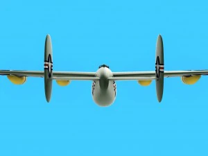 b 24 bomber 3D Model
