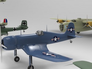airplanes wwii collection 3D-Modell