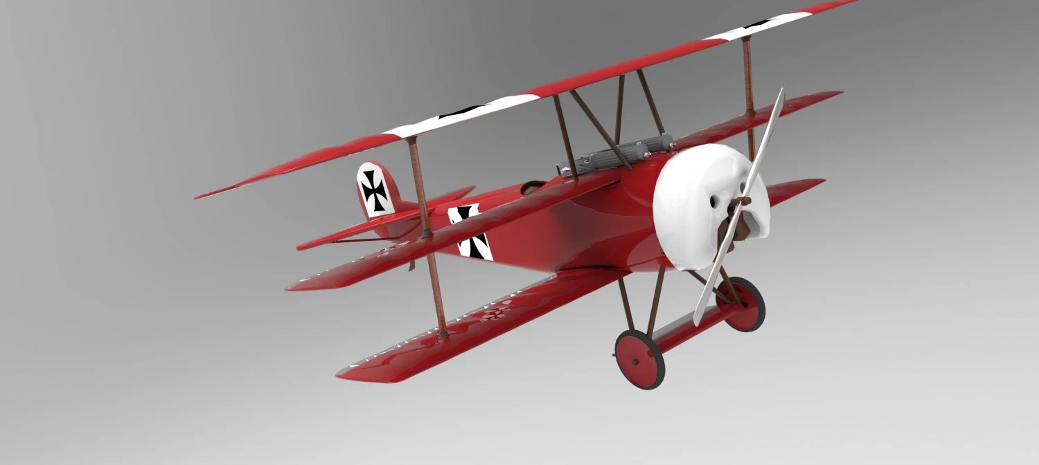 fokker dr i triplane 3D Model .c4d .max .obj .3ds .fbx .stl .blend 