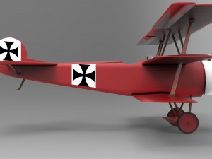 fokker dr i triplane 3D Модель