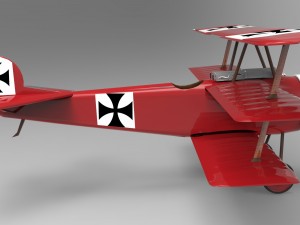 fokker dr i triplane 3D Модель
