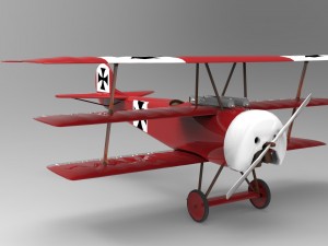 fokker dr i triplane 3D Модель
