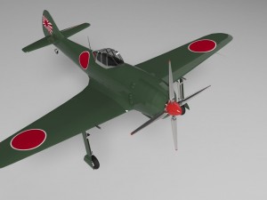 nakajima ki-84 hayate 3D Modell