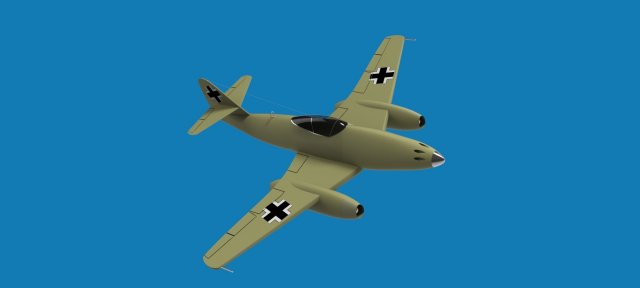messerschmitt me 262 3D Model .c4d .max .obj .3ds .fbx .stl .blend 