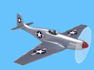 mustang p51 Modelo 3D