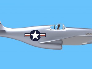 mustang p51 Modèle 3D