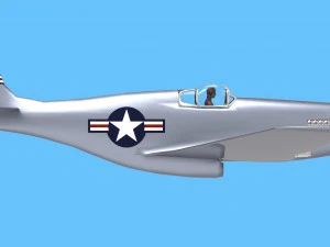 mustang p51 3D Model