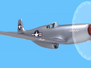 mustang p51 Modèle 3D