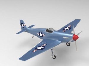 mustang p51 Modèle 3D