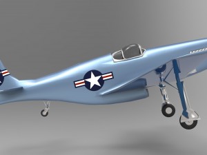 mustang p51 Modèle 3D