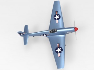 mustang p51 Modèle 3D