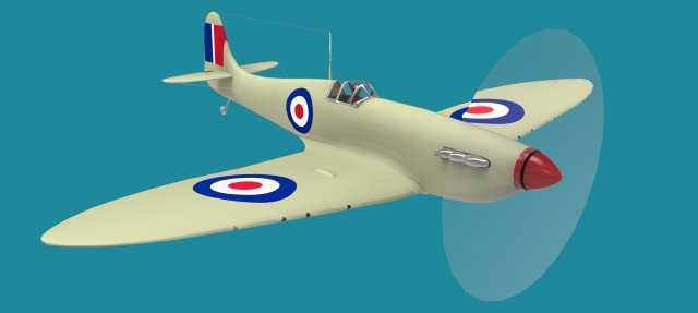 spitfire 3D Модель .c4d .max .obj .3ds .fbx .stl .blend 