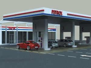 pompa bensin Model 3D