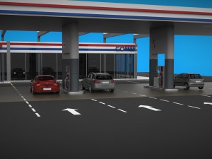 gas station 3D 模型