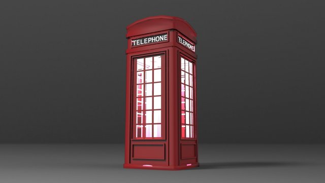 telephonebooth Modèle 3D .c4d .max .obj .3ds .fbx .stl .blend 