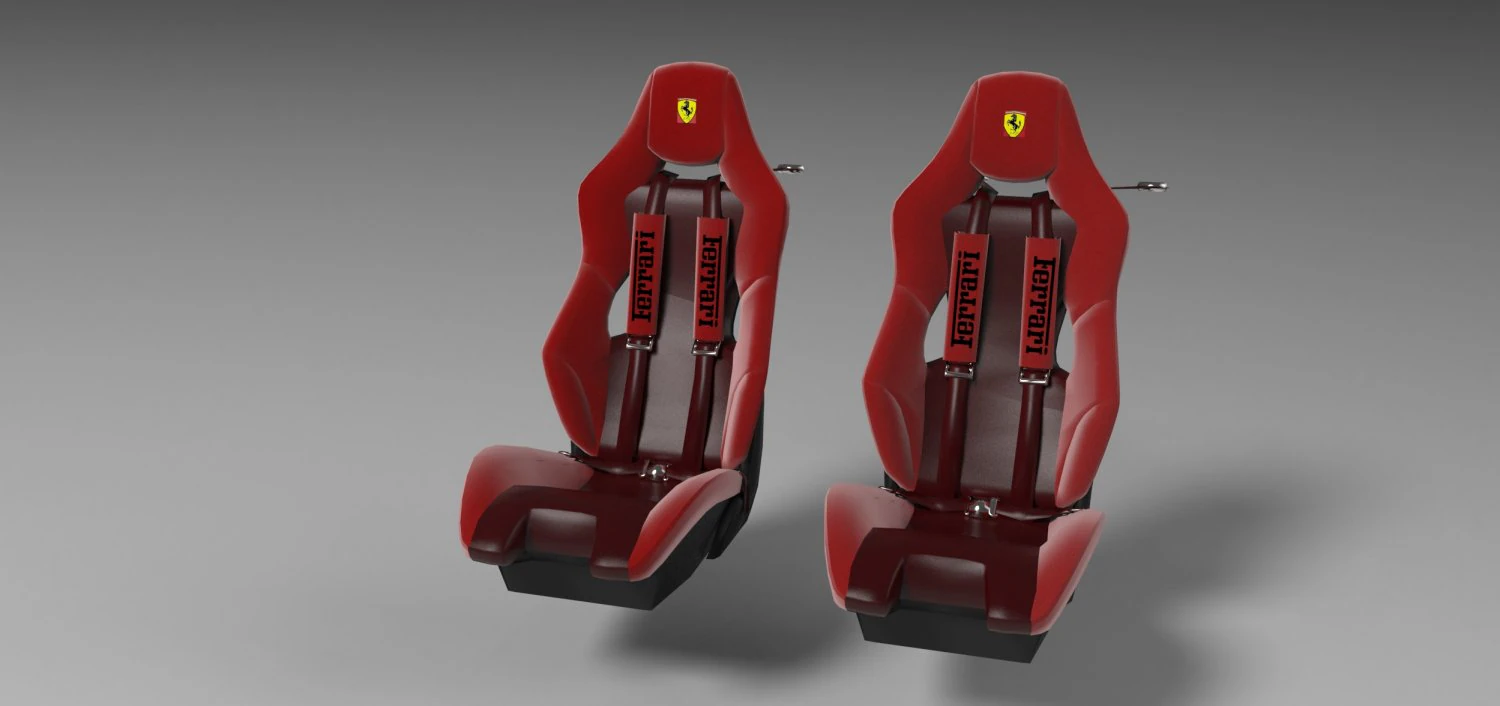 ferrari 430 seats 3D Model .c4d .max .obj .3ds .fbx .stl .blend 