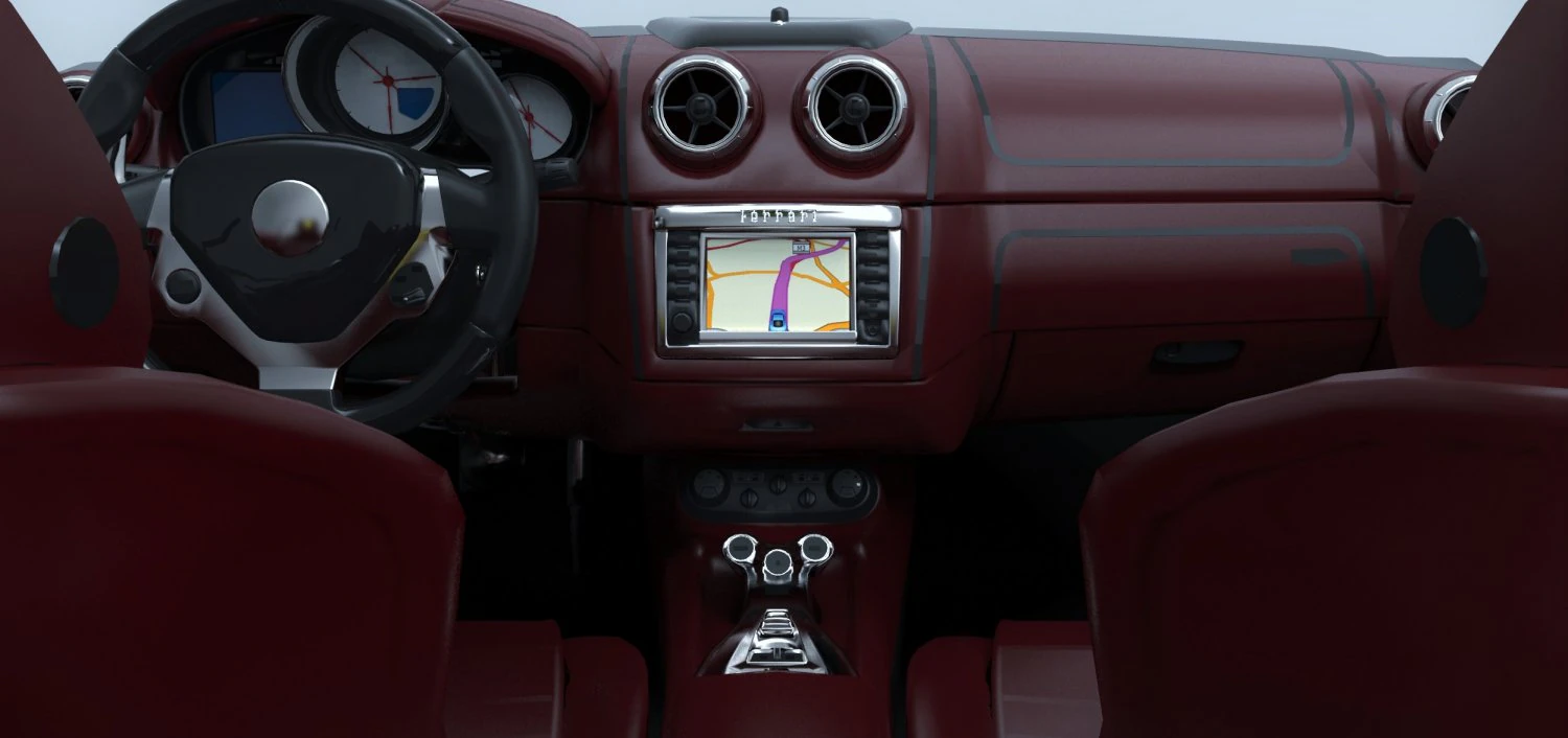 ferrari california interior 3D Model .c4d .max .obj .3ds .fbx .stl .blend 