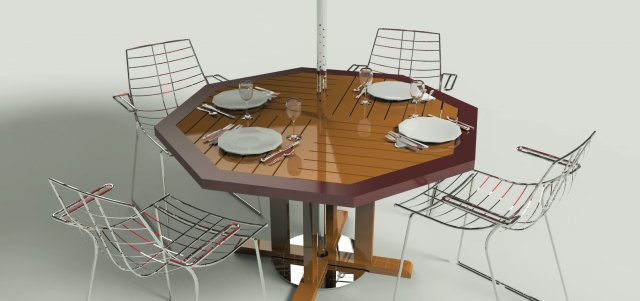 garden set net 3D Model .c4d .max .obj .3ds .fbx .stl .blend 