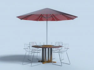 garden set net 3D Model
