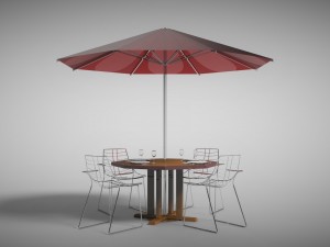 garden set net 3D Model