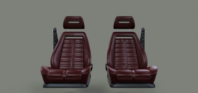 ferrari 288 gto seats 3D Модель .c4d .max .obj .3ds .fbx .stl .blend