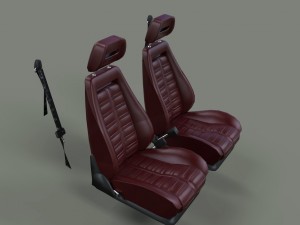 ferrari 288 gto seats 3D Модель