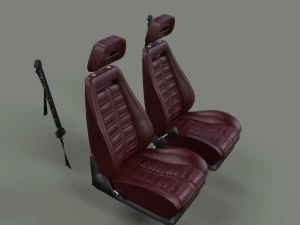 ferrari 288 gto seats 3D Model