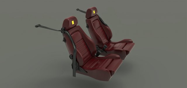 ferrari 355 berlinetta seats Modello 3D .c4d .max .obj .3ds .fbx .stl .blend 