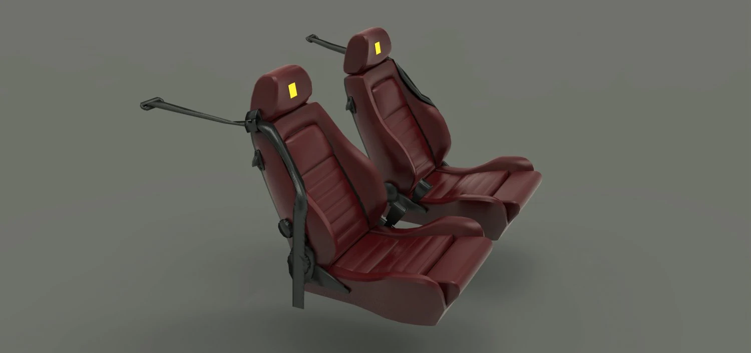 ferrari 355 berlinetta seats 3D Model .c4d .max .obj .3ds .fbx .stl .blend 