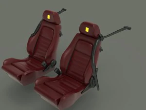 ferrari 355 berlinetta seats 3D Model
