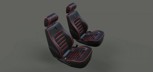 ferrari 512 seats 3D Модель .c4d .max .obj .3ds .fbx .stl .blend