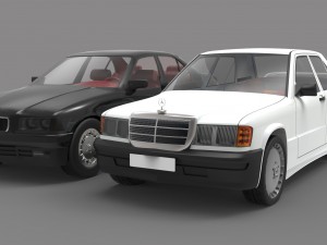 bmw vs mercedes Modello 3D