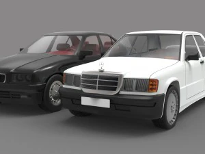 bmw vs mercedes 3D Model