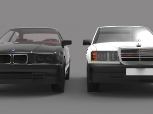 bmw vs mercedes Modello 3D