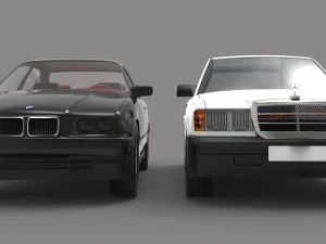 bmw vs mercedes 3D Model