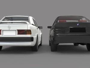 bmw vs mercedes 3D Model