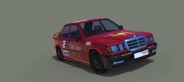 mercedes evo racing 3D Model .c4d .max .obj .3ds .fbx .stl .blend 