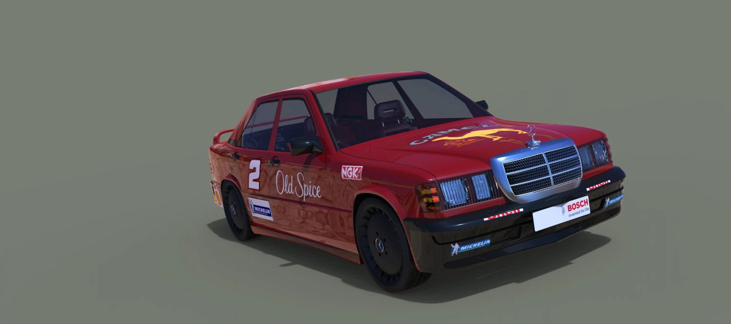 mercedes evo racing 3D Model .c4d .max .obj .3ds .fbx .stl .blend 