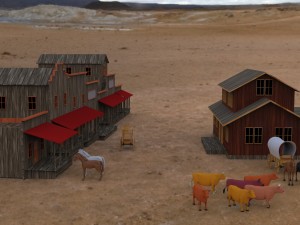 wild west 3D मॉडल
