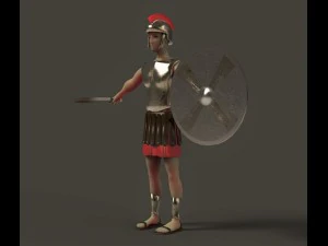 prajurit Romawi Model 3D
