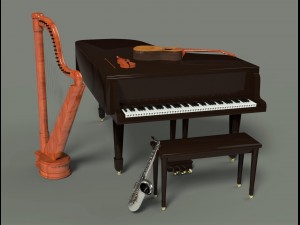 musical instruments Model 3D