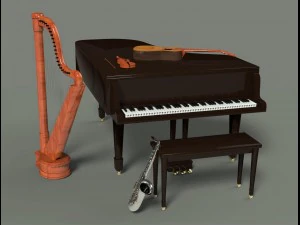 musical instruments 3D Model