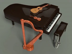 musical instruments 3D Model