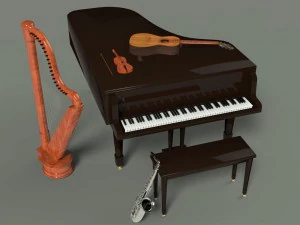 musical instruments 3D Model